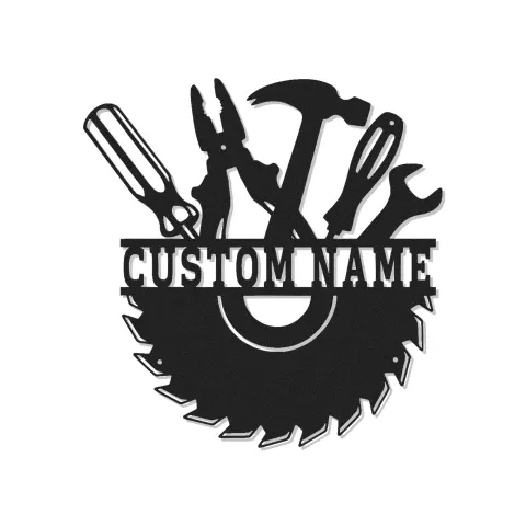 Cartel LED de Metal de Carpintero Personalizado | Arte de Mural de Taller Personalizado | Regalo para Carpinteros | Decoración Iluminada de Garaje