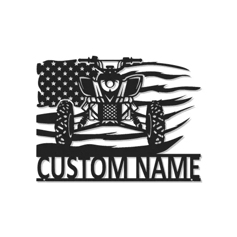 Insegna in metallo LED personalizzata per ATV Quad - Regalo per appassionati di outdoor, decorazione per garage o man cave