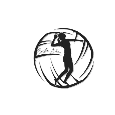 Insegna in metallo personalizzata con luce LED per giocatore di pallavolo - Regalo per atleti e appassionati di sport