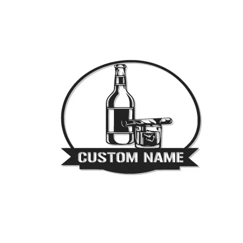 Insegna in metallo personalizzata per bar e luce LED regalo per appassionati di bar decorazione per man cave