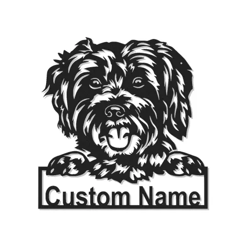 Insegna in metallo personalizzata con silhouette di cane e luce LED regalo per genitori di animali decorazione per soggiorno o area per animali