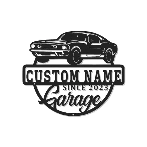 Cartel de metal LED de coche muscular personalizado, regalo para el garaje de entusiastas de coches, decoración para man cave 13
