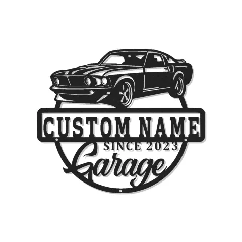 Cartel de metal LED de coche deportivo personalizado Regalo de garaje para entusiastas de coches Decoración de man cave 6