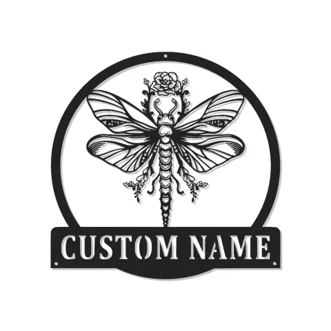 Insegna in Metallo LED a Forma di Libellula Personalizzata Regalo per Amanti della Natura Decorazione per Camera da Letto o Soggiorno 2