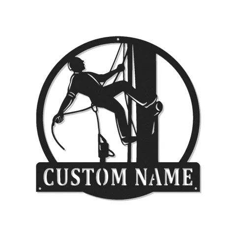 Individuelle Lineman LED Metall-Wandkunst | Personalisierte Elektriker Geschenk | Silhouette-Schild für Zuhause, Büro oder Garage