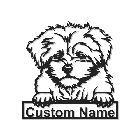 Custom Maltese LED Sign | Personalized Dog Metal Wall Art | Gift for Puppy Lovers | Pet Memorial Decor