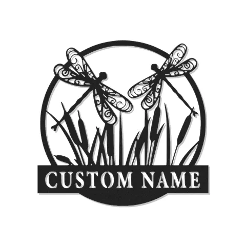 Cartel de metal personalizado con luz LED de libélula, regalo para amantes de la naturaleza, decoración para dormitorio o jardín