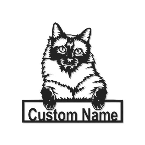Cartel de metal LED personalizado con gato Maine Coon, regalo para amantes de las mascotas, decoración para salón para dueños de gatos
