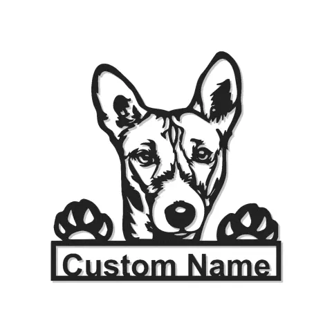 Personalisierte LED-Metall-Wandkunst mit Hunderasse – Geschenk für Hundeliebhaber, Wohn- oder Eingangsbereich