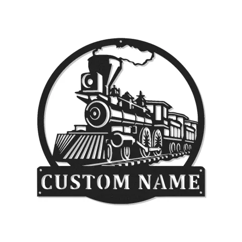 Custom Train Locomotive Led Light Metal Wall Art Personalized Gift for Train Enthusiasts Kids Room Decor 1