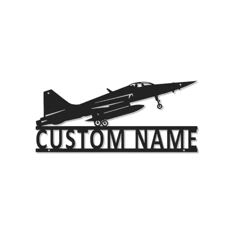 Custom Fighter Jet Led Light Metal Wall Art Personalized Aviation Gift for Pilot Man Cave or Office Decor