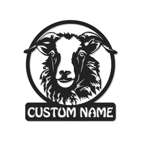 Custom Sheep Metal Sign | LED Farmhouse Wall Art for Barn & Ranch | Personalized Country Home Decor