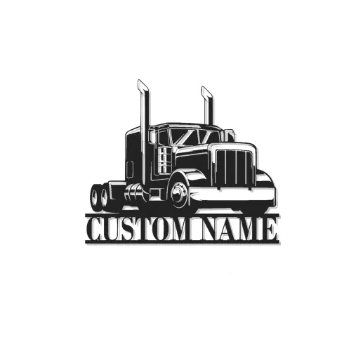 Personalisierte LED-Signatur für Lkw | Individuelle Metall-Wandkunst für große Lkw | Trucker Namensschild für Garage oder Man Cave | Geschenk für Ihn