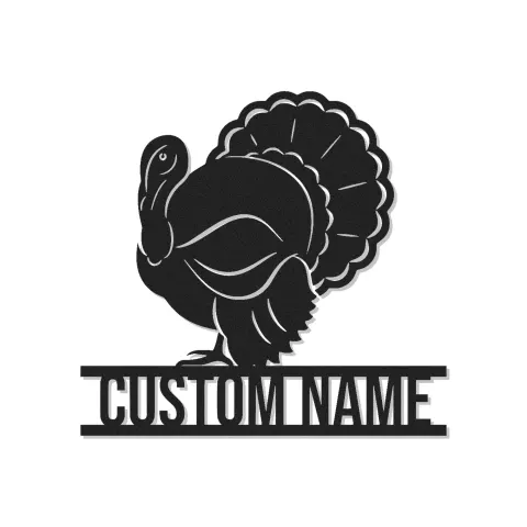 Cartel de metal LED personalizado de pavo para regalo de acción de gracias, decoración festiva para comedor