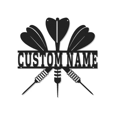 Insegna in metallo LED personalizzata per dartboard regalo per appassionati di freccette decorazione per sala giochi