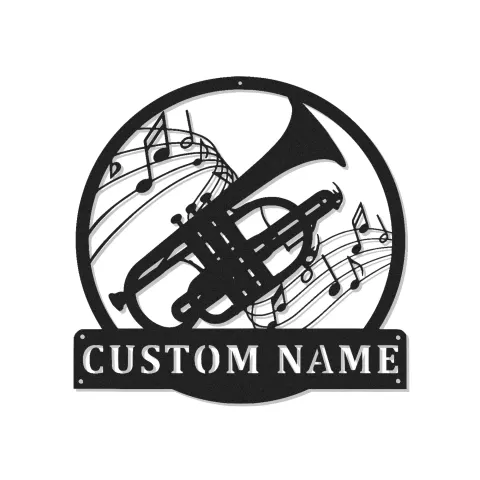 Custom Trumpet Led Light Metal Wall Art Personalized Musician Gift Music Room Decor for Music Lovers 2