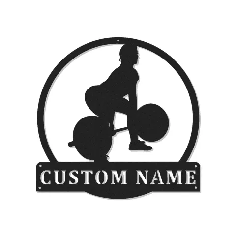 Insegna in metallo LED personalizzata per sollevatori di pesi, regalo fitness per appassionati di palestra, decorazione per palestra domestica