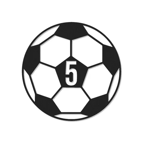 Luz de número de camiseta de fútbol personalizada | Arte mural LED de metal personalizado | Decoración deportiva para la habitación de los niños | Regalo para hijo atleta