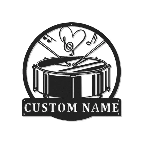 Insegna in metallo LED personalizzata per batteria, regalo per amanti della musica, decorazione per sala band o studio