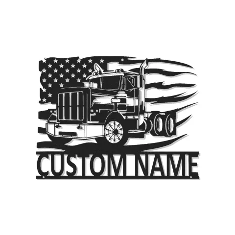 Insegna in metallo LED personalizzata per camion semi, regalo per camionisti, decorazione per garage o man cave 14