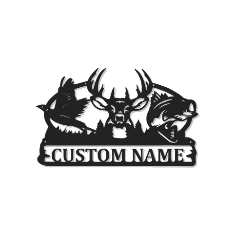 Décoration murale en métal personnalisée pour faune - Cerf avec rétroéclairage LED - Cadeau personnalisé pour les chasseurs, décoration rustique pour chalet