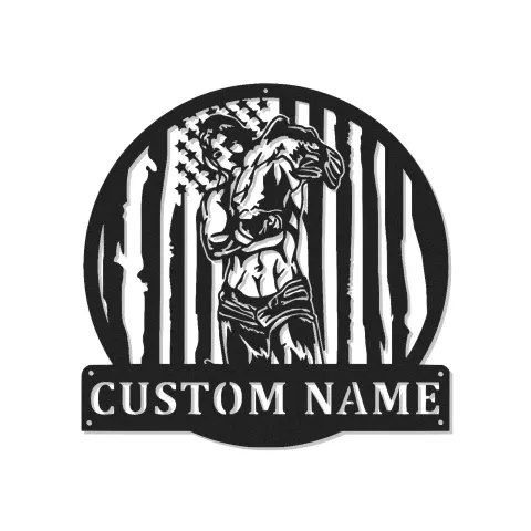 Personalisierte LED-Boxing-Metallschild | Individuelle Wandkunst für das Home Gym | Boxer-Silhouette-Dekor | Sportler-Geschenk & Man Cave-Beschilderung