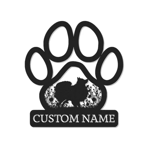 Personalisierte LED-beleuchtete Metall-Wandkunst mit Hundepfote – Geschenk für Hundeliebhaber, Wohnzimmerschmuck