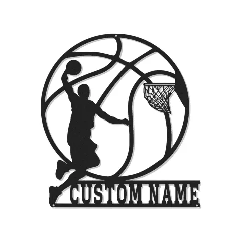 Insegna in metallo personalizzata con luce LED per giocatore di basket - Regalo sportivo per atleti e decorazione per sala giochi 1