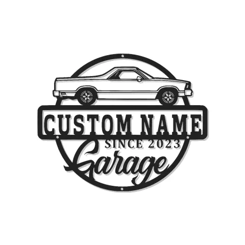 Panneau de garage LED personnalisé | Décoration murale en métal pour voiture personnalisée | Décor d'atelier automobile | Cadeau pour papa