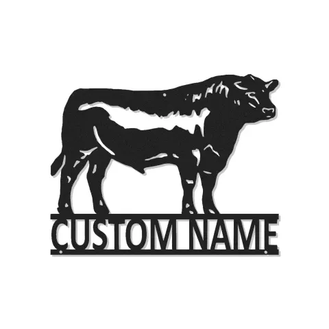 Custom Bull Led Light Metal Wall Art Personalized Rancher Gift Farmhouse Decor for Livestock Lovers