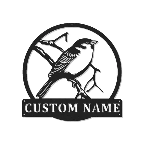 Custom Bird on Branch Led Light Metal Wall Art Personalized Gift for Nature Lovers Living Room or Garden Decor