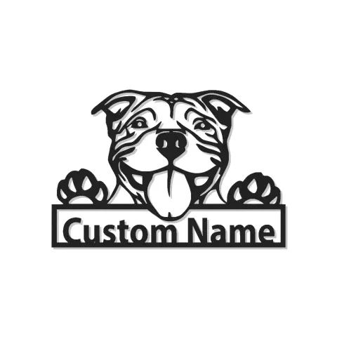 Insegna in metallo LED Bulldog personalizzata regalo per amanti dei cani decorazione per soggiorno 4