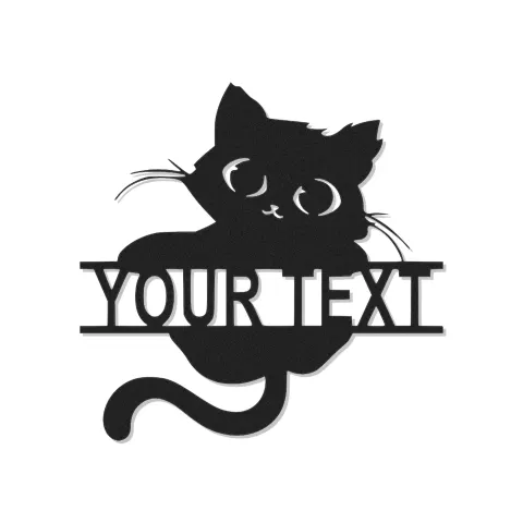 Cartel de metal personalizado con silueta de gato y luz LED, regalo para amantes de mascotas, decoración para salón o dormitorio