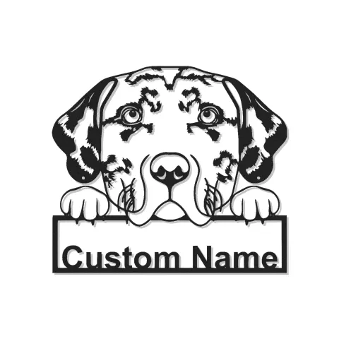 Personalisierte LED-Metall-Wandkunst für Catahoula-Leopard-Hunde – Geschenk für Haustiereltern, Deko für das Wohnzimmer