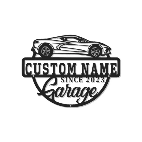 Cartel de metal LED de coche deportivo personalizado, regalo para entusiastas de coches, decoración de garaje