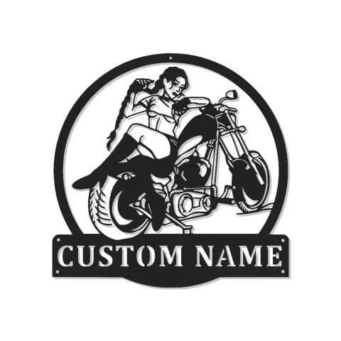 Cartel de metal LED de motociclista personalizado, regalo de motociclista para él, decoración de garaje para entusiastas de las motocicletas