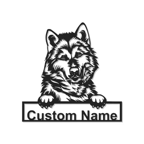Custom Husky Led Light Metal Wall Art Personalized Dog Lover Gift Living Room Pet Decor 1