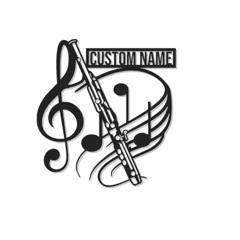 Personalized Flute LED Metal Sign | Custom Music Note Wall Art | Musician Name Decor | Gift for Band Room