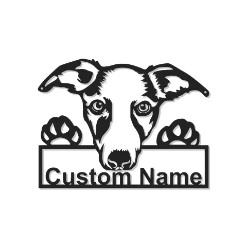Insegna in metallo LED personalizzata per razza di cane - Regalo per genitori di animali domestici - Decorazione per soggiorno o ingresso 1
