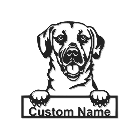 Custom Labrador Led Light Metal Wall Art Personalized Dog Lover Gift Living Room Pet Decor