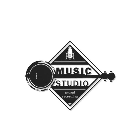Insegna LED in metallo con banjo personalizzata | Decorazione vintage per studio musicale | Wall art nero opaco | Regalo retrò per musicisti