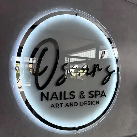 Custom Halo Lit Acrylic Business Sign | Personalized LED Metal Logo for Salon | Office | Clinic | Premium Wall Decor alternate view