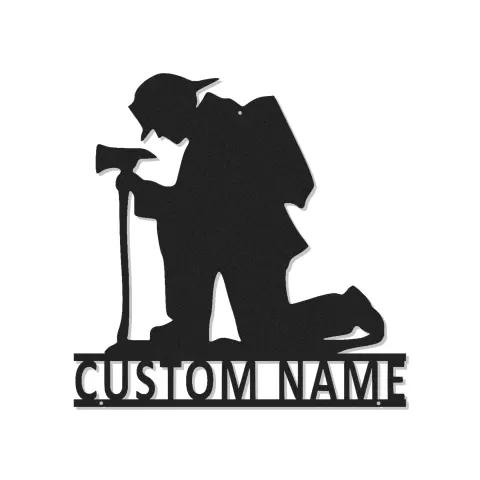Cartel de metal personalizado para bomberos | Arte mural LED personalizado | Decoración de estación de bomberos y regalo para primer respondedor