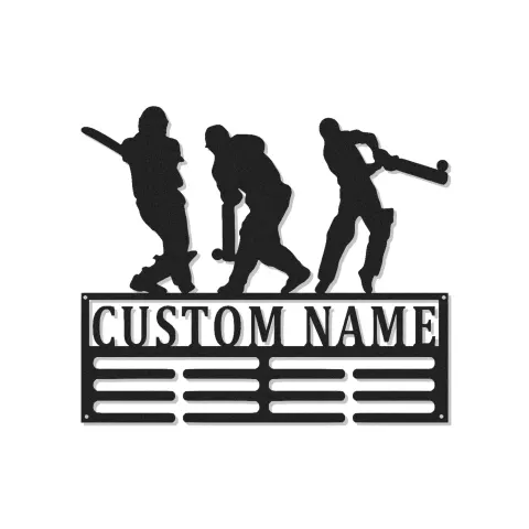 Cartel de metal LED de jugador de cricket personalizado regalo deportivo para él decoración de sala de juegos