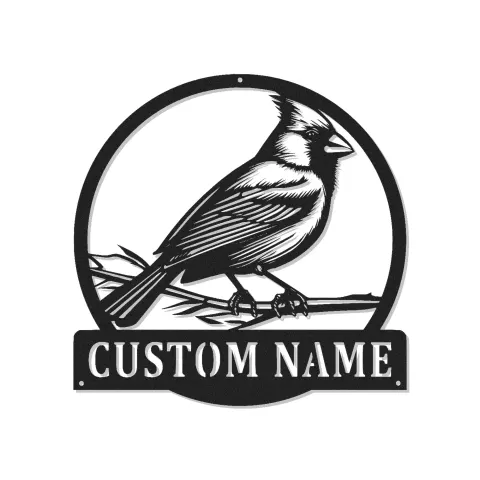 Custom Cardinal Bird Led Light Metal Wall Art Personalized Nature Lover Gift Living Room or Garden Decor 3
