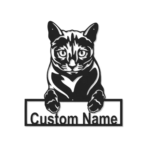 Décoration murale en métal LED personnalisée pour les amoureux des chats - Cadeau pour le salon