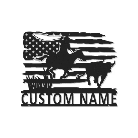 Insegna in metallo LED personalizzata Cowboy Rodeo regalo western per lui decorazione rustica per ranch