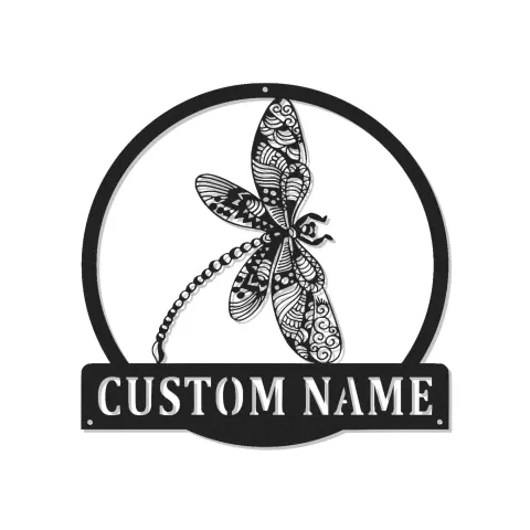 Décoration murale en métal LED personnalisée Libellule Cadeau pour amoureux de la nature Décor de chambre ou de jardin 5