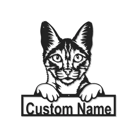 Custom Cat Led Light Metal Wall Art Personalized Gift for Cat Lovers Living Room or Bedroom Pet Decor