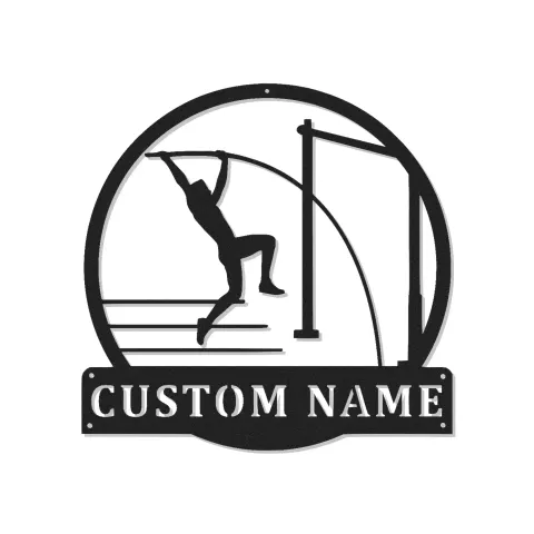 Custom Pole Vault Metal Art | Personalized LED Name Sign for Athletes | Track & Field Wall Decor | Senior Night Gift for Vaulters